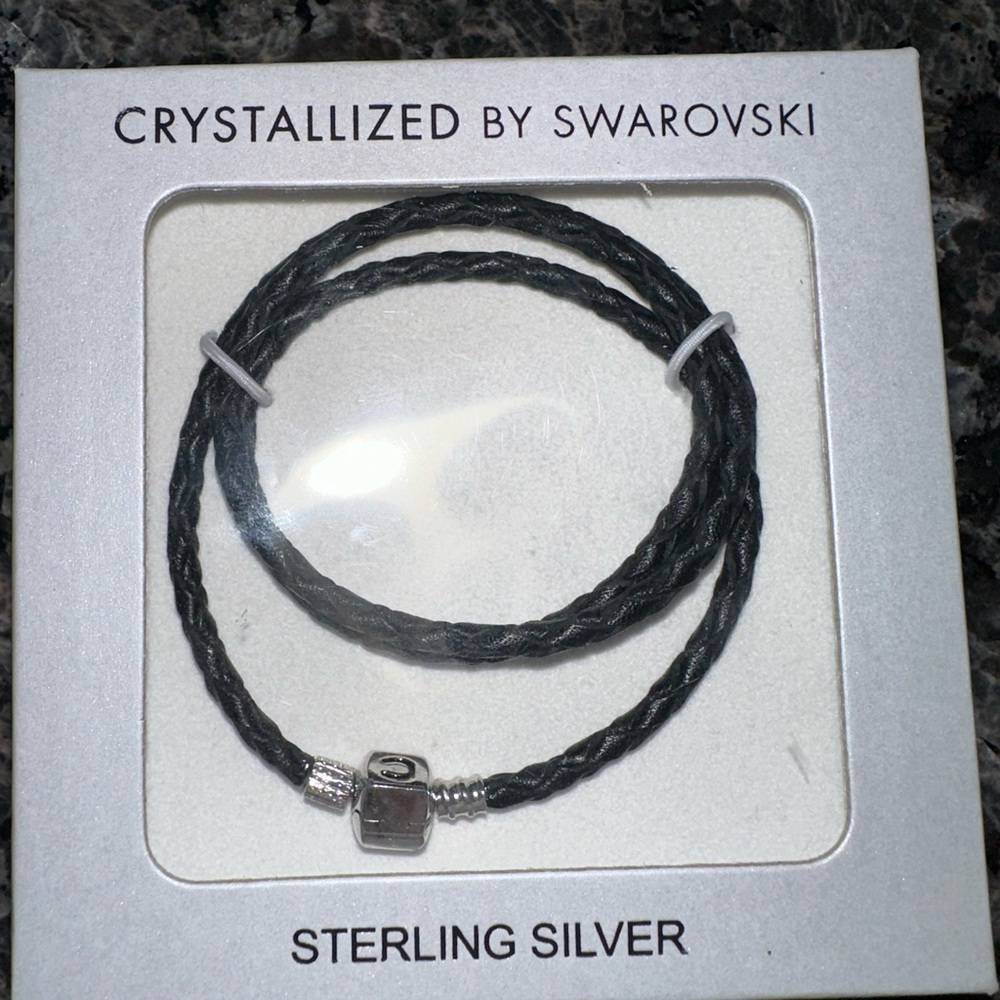 Chamilia black braided necklace for beads or pendants.